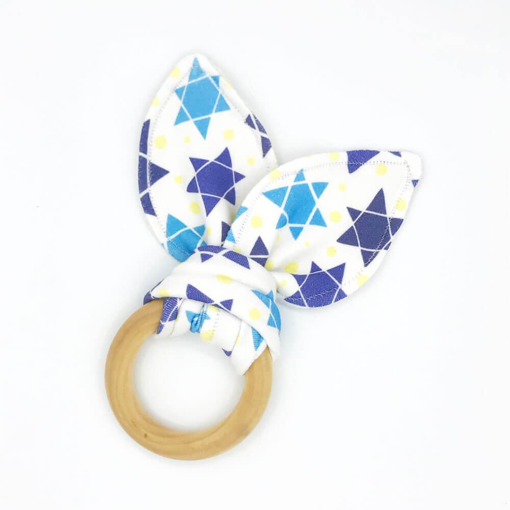 Sunny Day Designs Blankets Star Of David Teether - Organic Cotton & Organic Maple