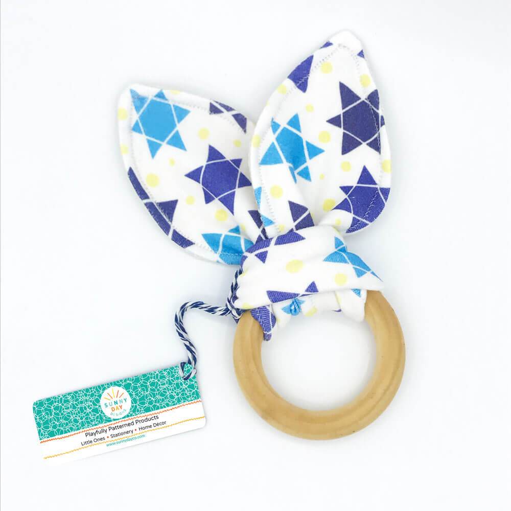 Sunny Day Designs - Star of David Teether - Organic Cotton & Organic Maple - ModernTribe