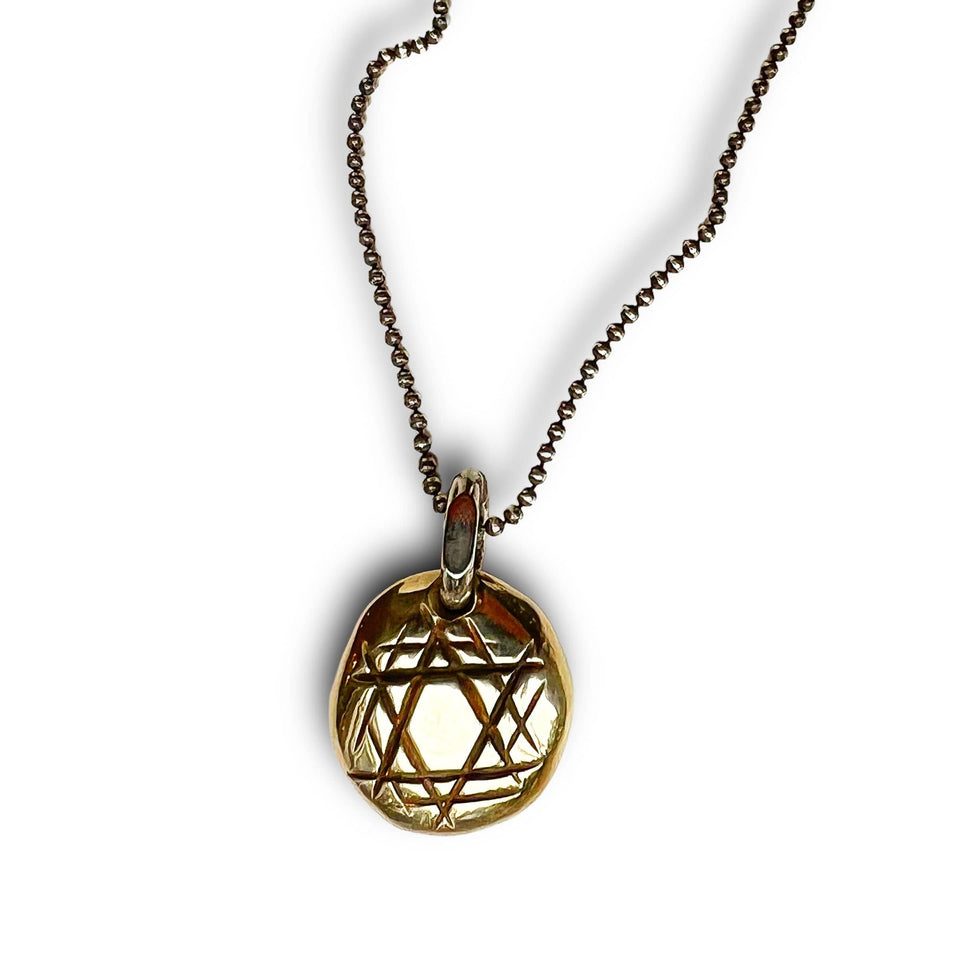 Marla Studio - Rock Star of David Pendant on Sterling Silver Chain - Sterling Silver or Bronze - ModernTribe