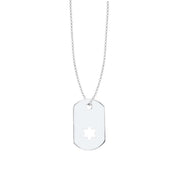 Miriam Merenfeld Jewelry - Star of David ID Tag Necklace - (Sterling Silver, Gold - Plated or Two - Tone) - ModernTribe