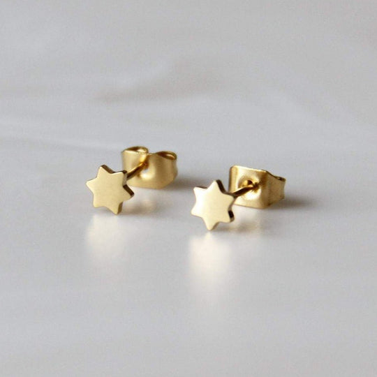 Star of David Stud Earrings - Gold or Silver