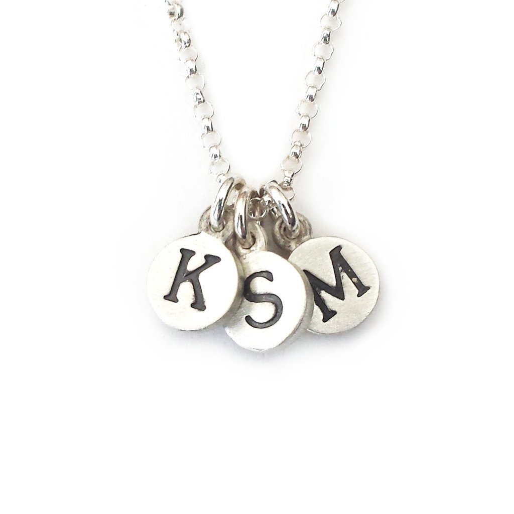 Emily Rosenfeld Necklaces Triple - 3 / Silver / 16" Personalized Tiny Dot Necklace by Emily Rosenfeld - Choice of Charms
