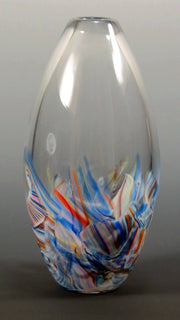 Rosetree Glass Studio Smash Glass Glass Tapered Bud Smash Glass Vase by Rosetree Glass Studio