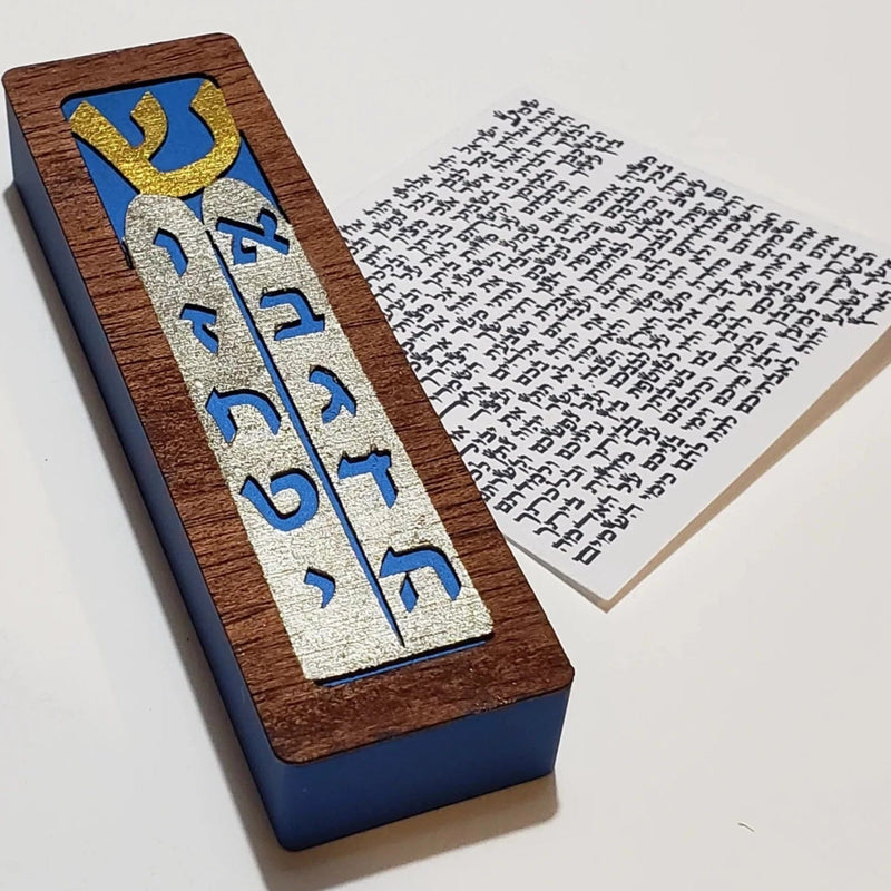 Glenn Grubard Designs - Mahogany Ten Commandments Mezuzah by Glenn Grubard - ModernTribe