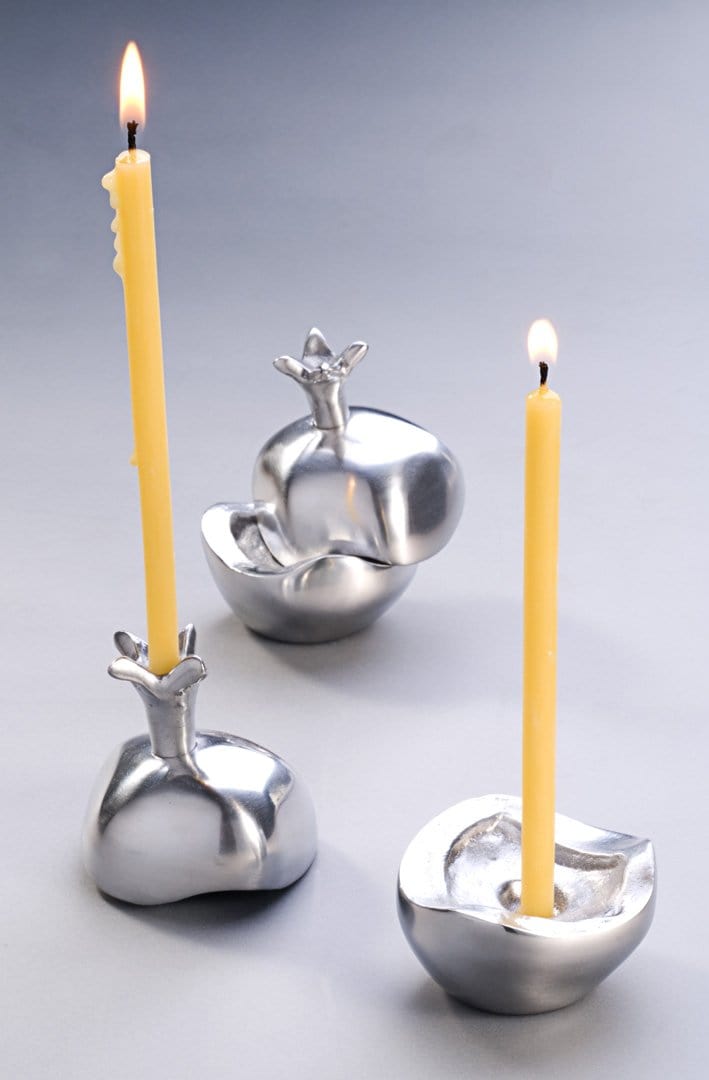 Anat Basanta Candlesticks Aluminum Pomegranate Candlesticks by Anat Basanta
