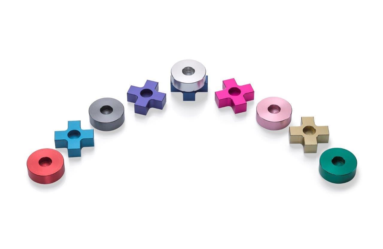 Laura Cowan - Tic Tac Toe Menorah by Laura Cowan - Rainbow - ModernTribe