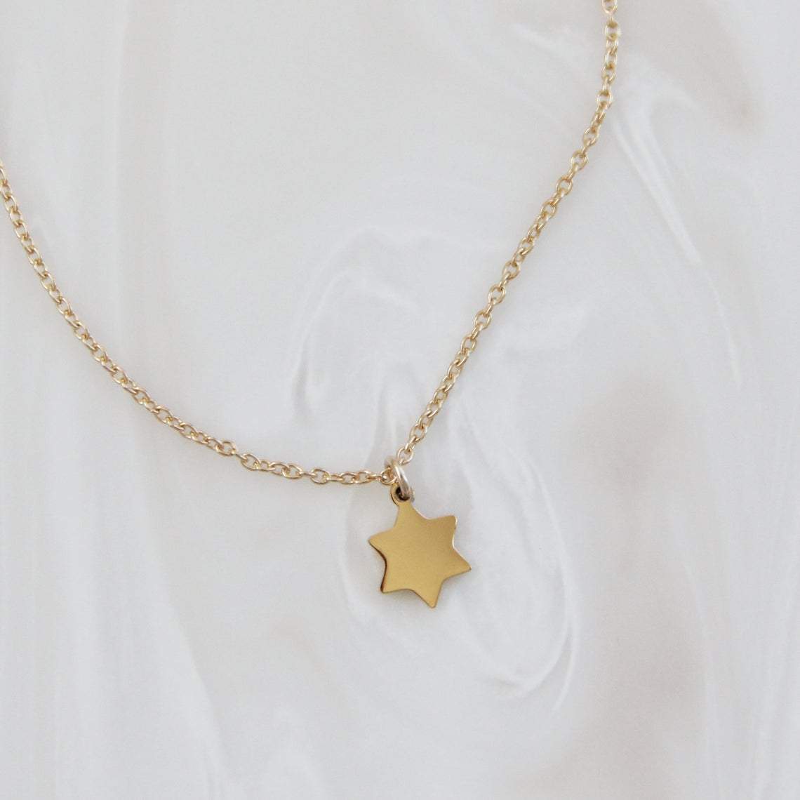 Maive Necklaces Sterling Silver Tiny Star of David Necklace - Gold or Silver