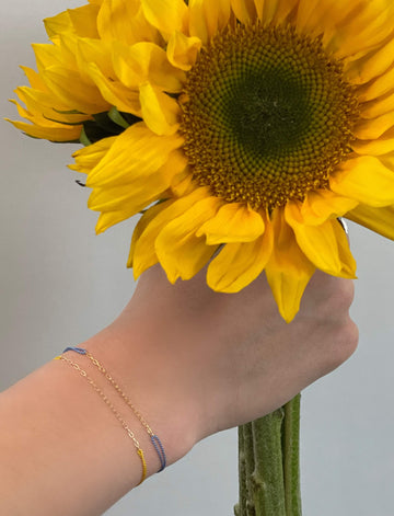 MAS Designs Jewelry Bracelets Silver Ukraine Silk Bracelet Fundraiser - 100% of Sales Go to Ukraine
