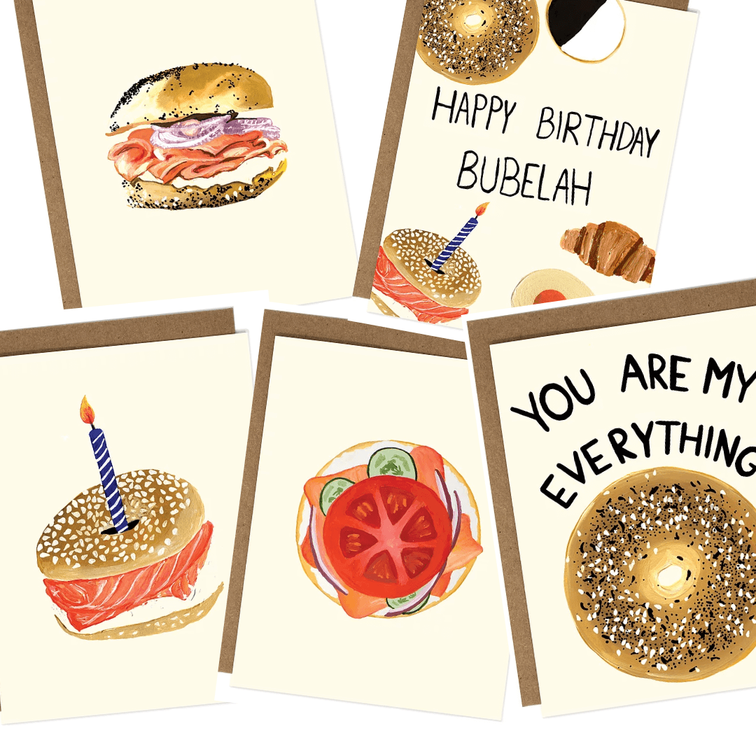 Drawn Goods - Everything Bagels Greeting Cards, Set of 5 - ModernTribe