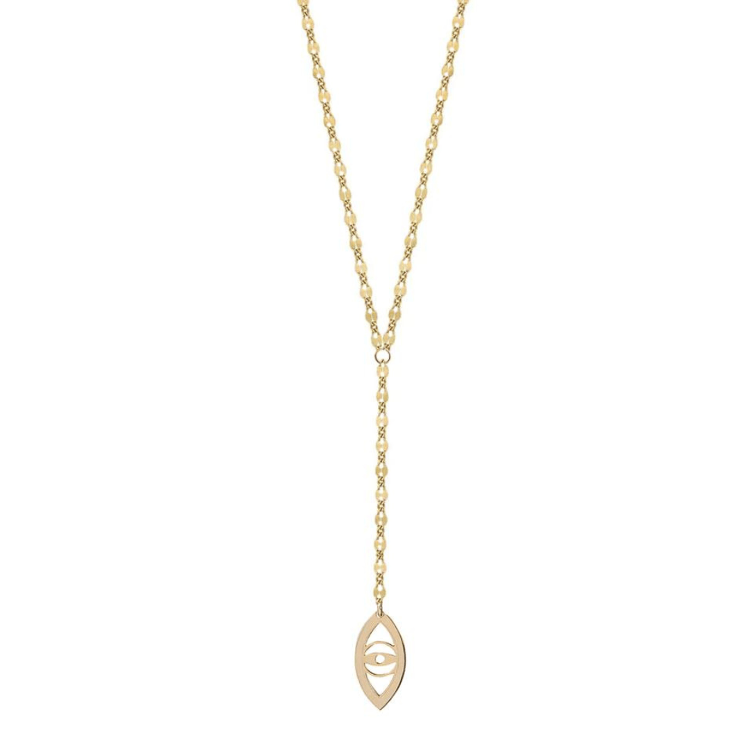 Miriam Merenfeld Jewelry Necklaces Gold Joyce Evil Eye Lariat
