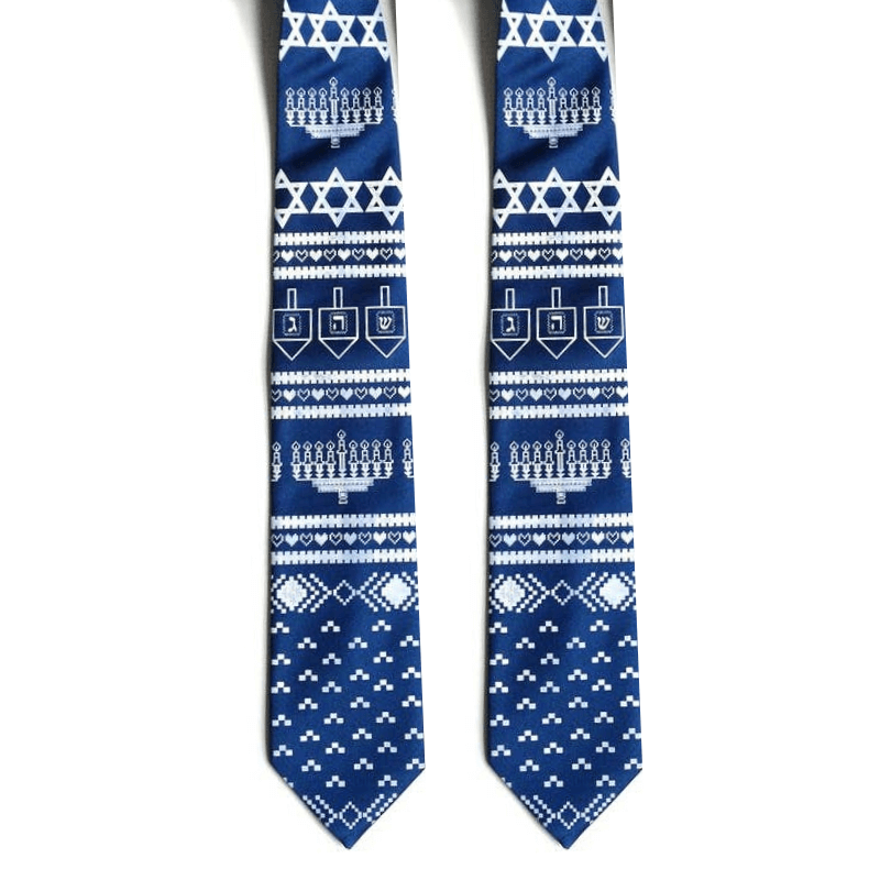 Cyberoptix Neckties Ugly Hanukkah Sweater Tie