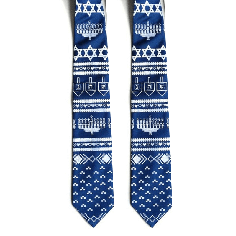 Cyberoptix - Ugly Hanukkah Sweater Tie - ModernTribe
