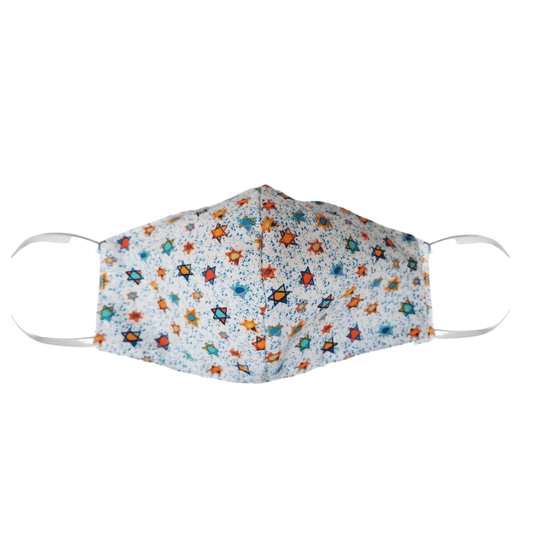Blue Star of David Face Mask - 100% Cotton