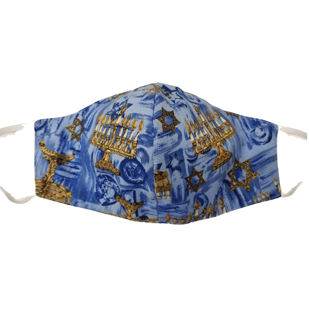 Davida - Festival of Lights Hanukkah Face Mask - 100% Cotton - ModernTribe
