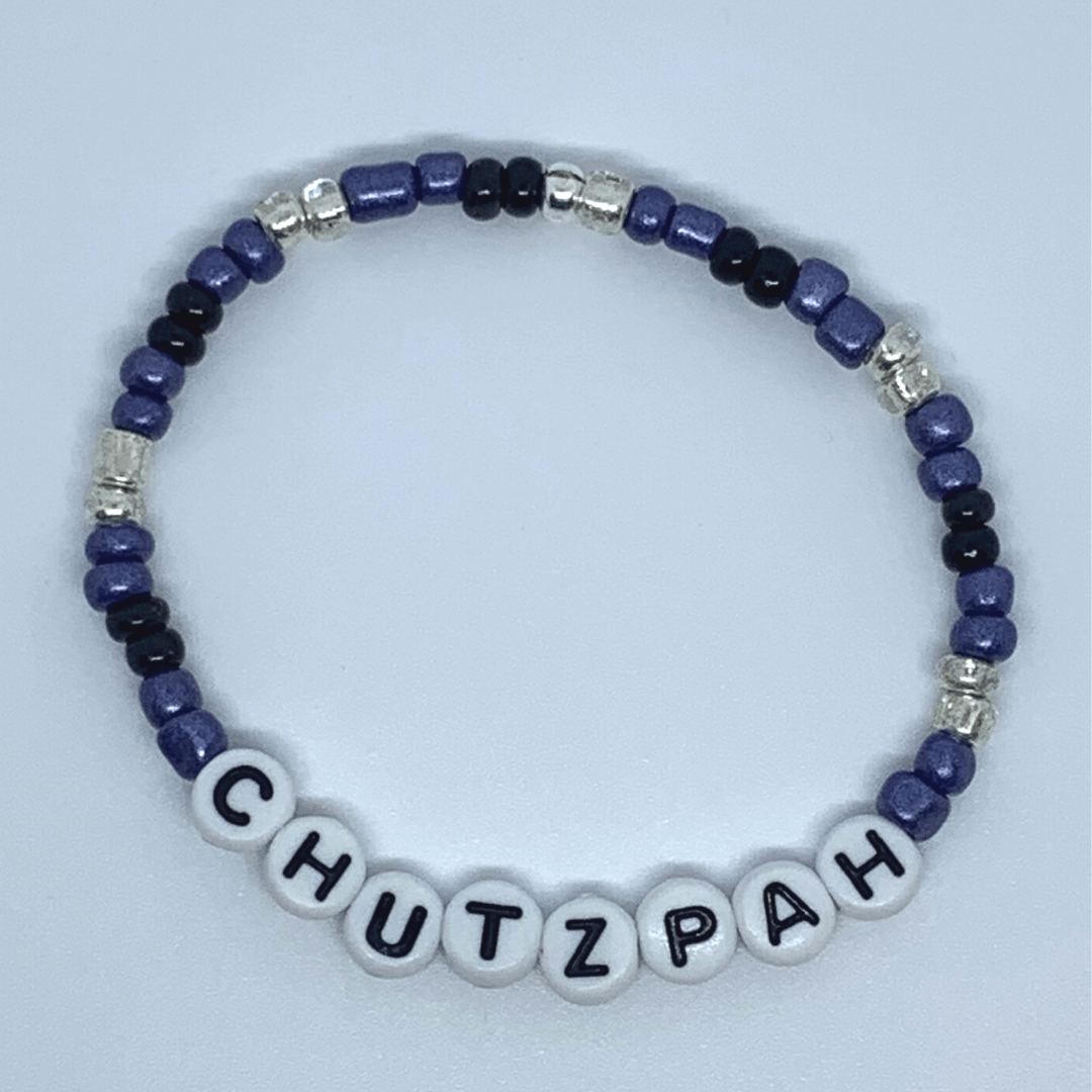 Everything Beautiful Bracelets Yiddish Word Bead Bracelets - Mensch. Chutzpah, Yenta or Kvetch