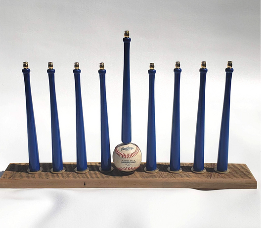 Colored Bat Baseball Menorah