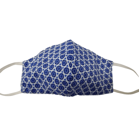 Blue Abstract Star of David Face Mask - 100% Cotton