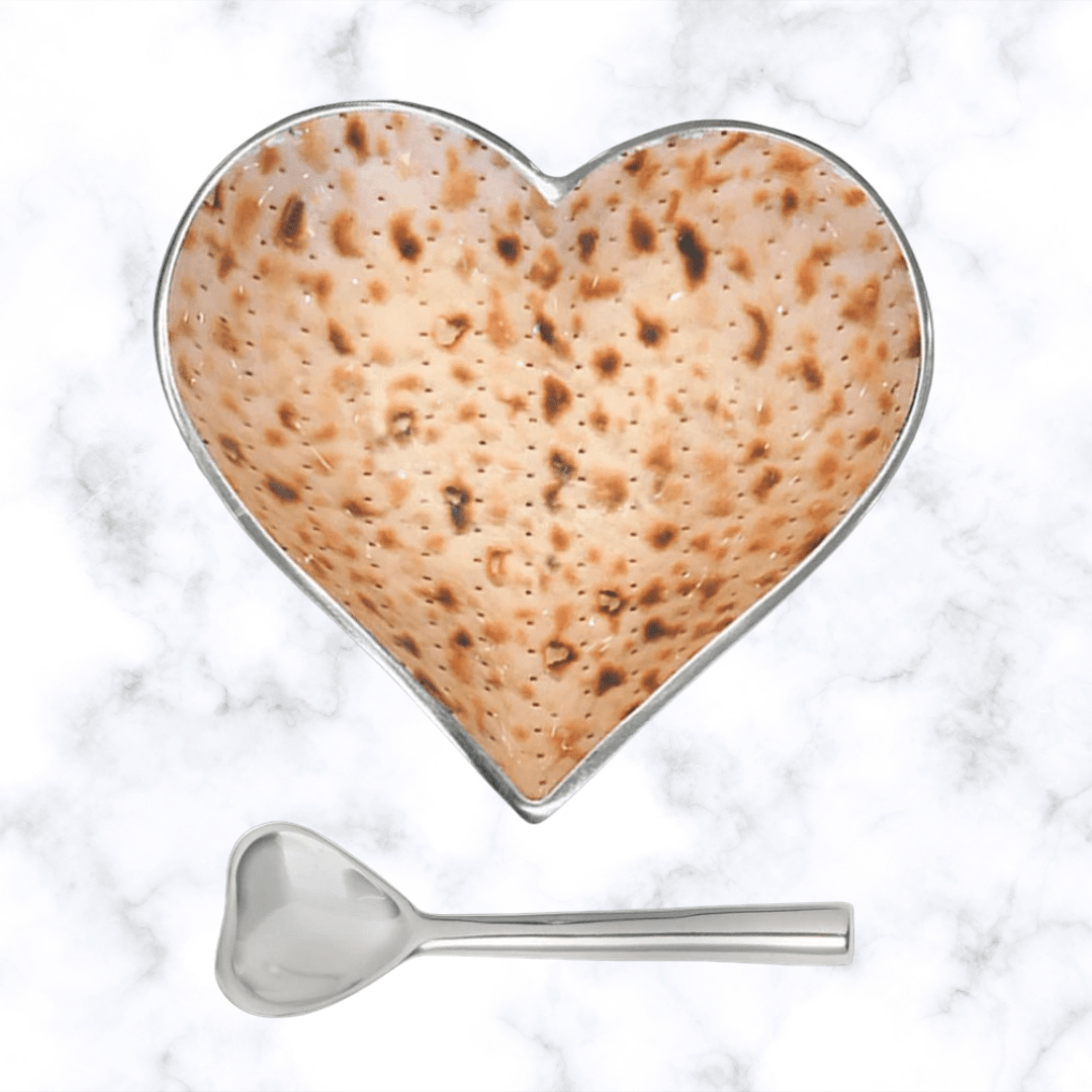 Inspired Generations - Matzah Heart Bowl and Spoon - ModernTribe