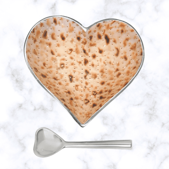 Matzah Heart Bowl and Spoon