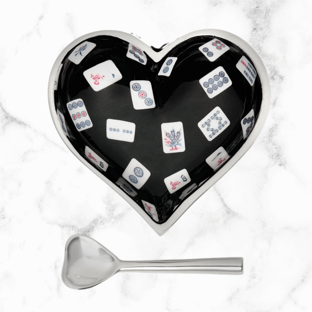Inspired Generations Serving Pieces Default Mah Jongg Bowl with Heart Spoon