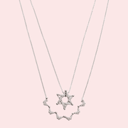Stitch and Stone Necklaces Sterling Silver Butterfly Star of David Necklace