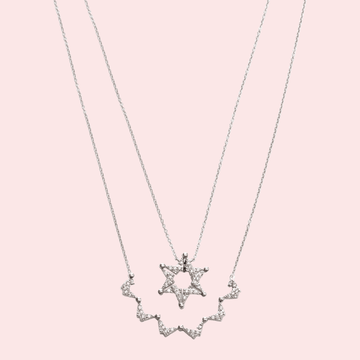 Stitch and Stone - Butterfly Star of David Necklace - Sterling Silver - ModernTribe