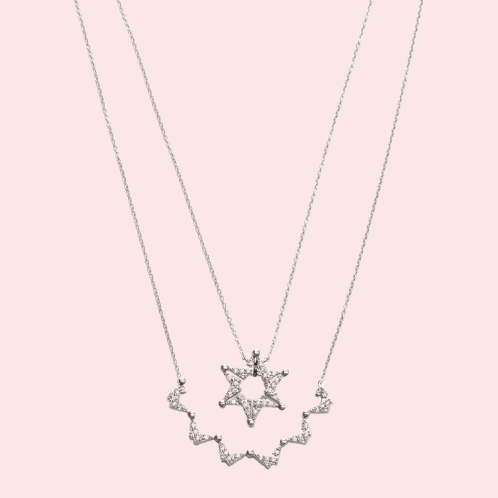 Stitch and Stone - Butterfly Star of David Necklace - Sterling Silver - ModernTribe