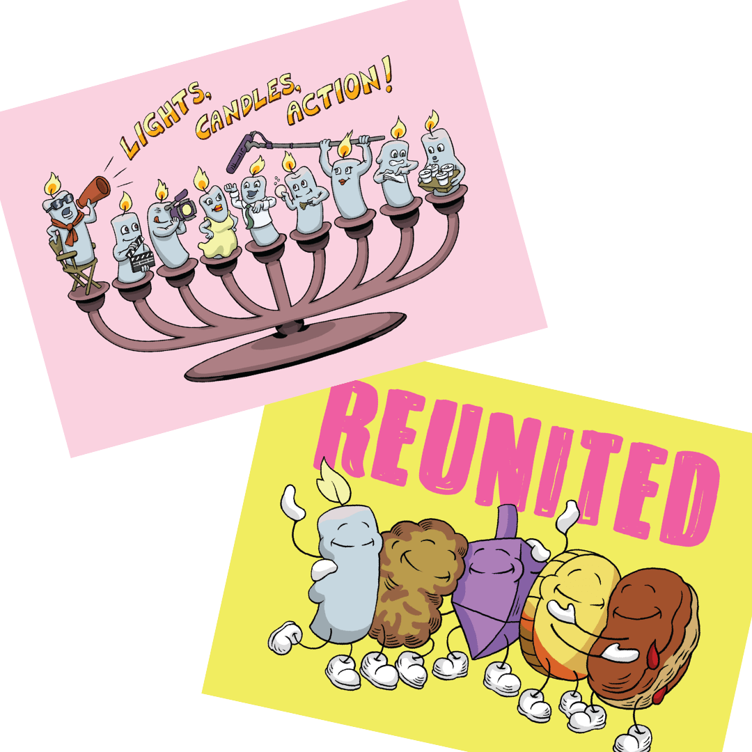 Menschions - Reunited Hanukkah Cards - Box of 4 - ModernTribe