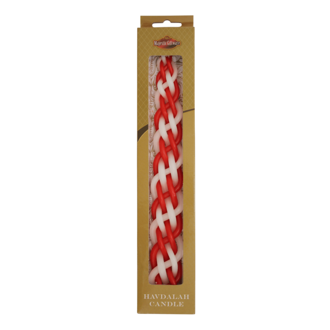 Majestic Giftware - White and Red Havdalah Candle - ModernTribe