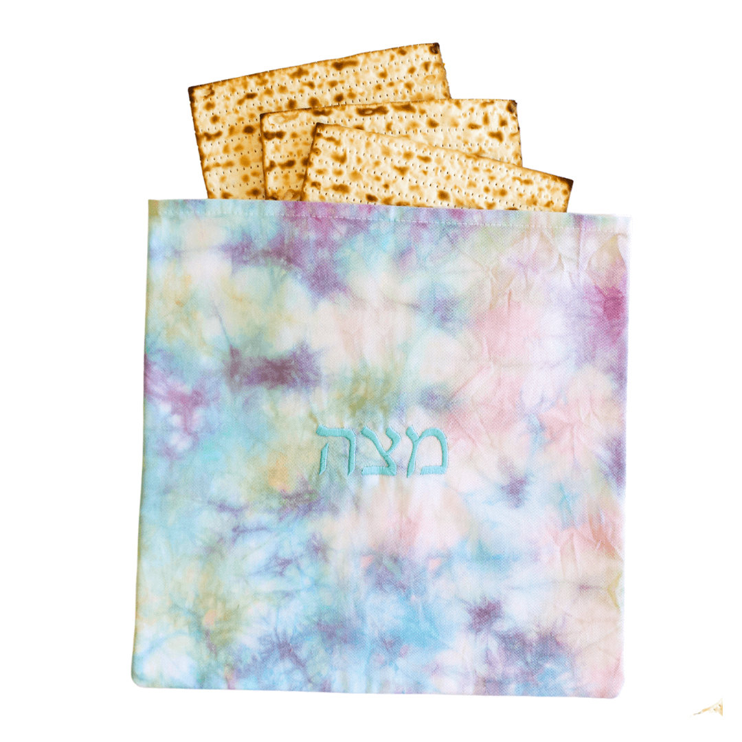 ModernTribe Matzah Covers Pastel Rainbow Tie Dye Matzah Cover
