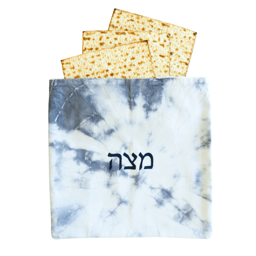 ModernTribe - Blue Tie Dye Matzah Cover - ModernTribe