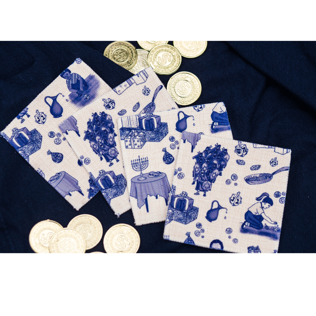 Mrs. Meshugga - Hanukkah Toile Cocktail Napkins - ModernTribe