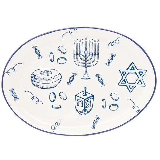 Hanukkah Oval Platter