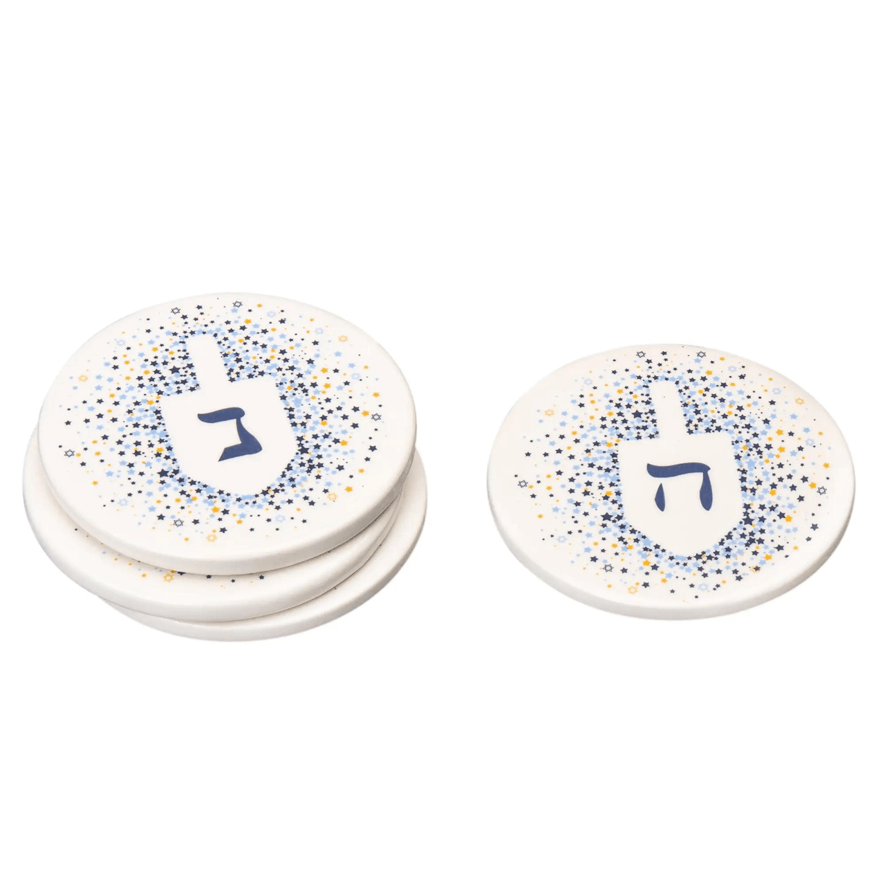 Godinger - Set of Four Dreidel Coasters - ModernTribe