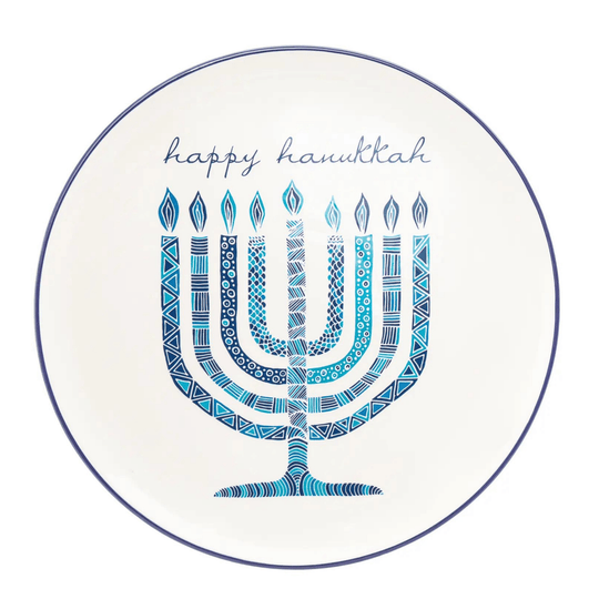 Hanukkah Menorah Round Platter