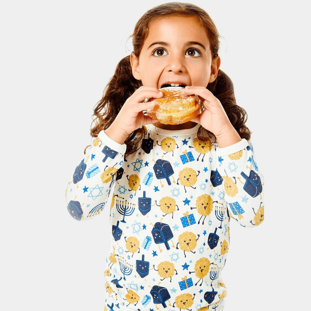 Clover Baby and Kids - Baby and Kids Long Sleeve Hanukkah Pajamas Set - (12M - 6T) - ModernTribe