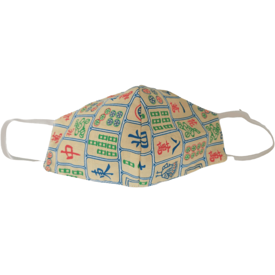 Beige Mah Jongg Face Mask - 100% Cotton