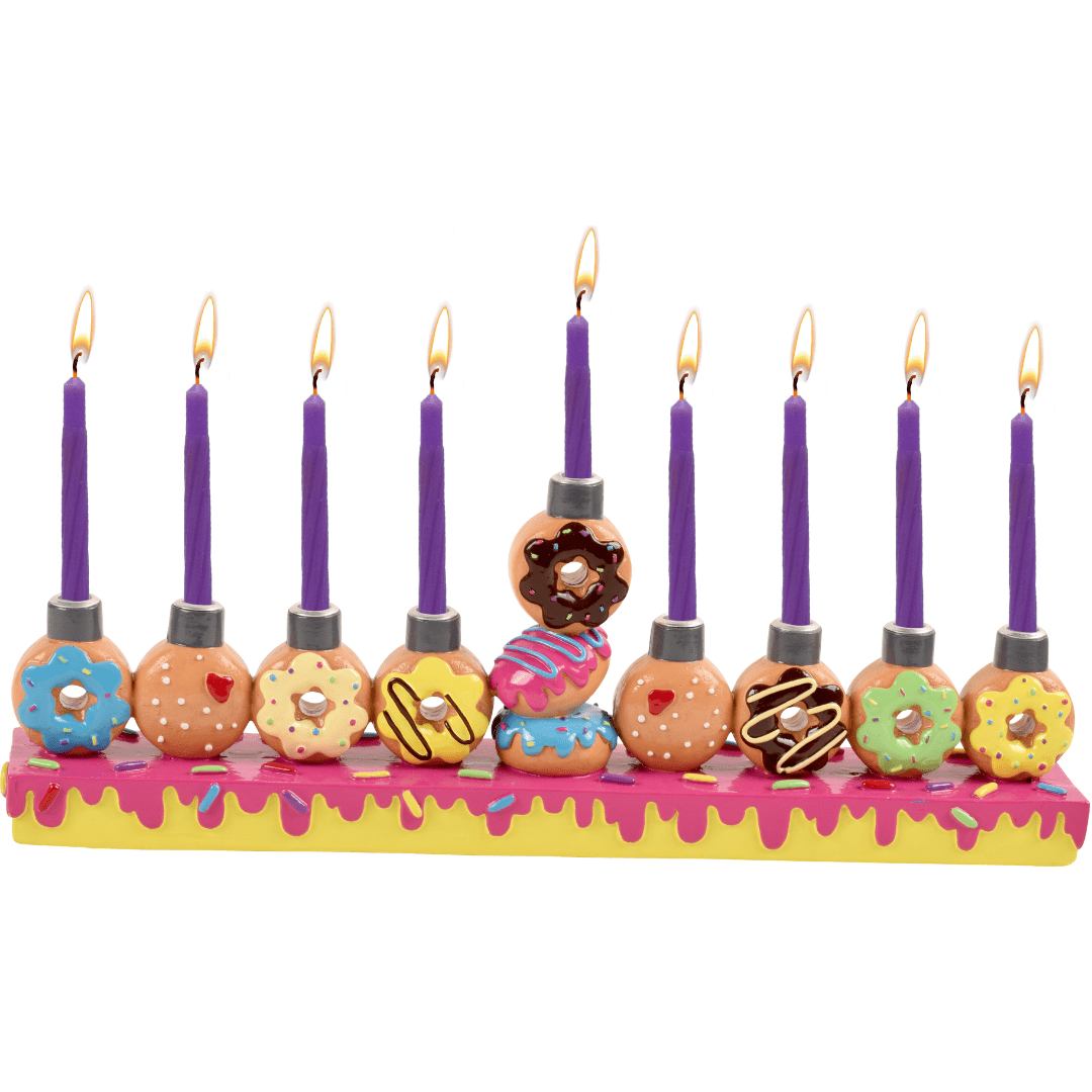 Ner Mitzvah Menorahs Hanukkah Donut Menorah for Kids