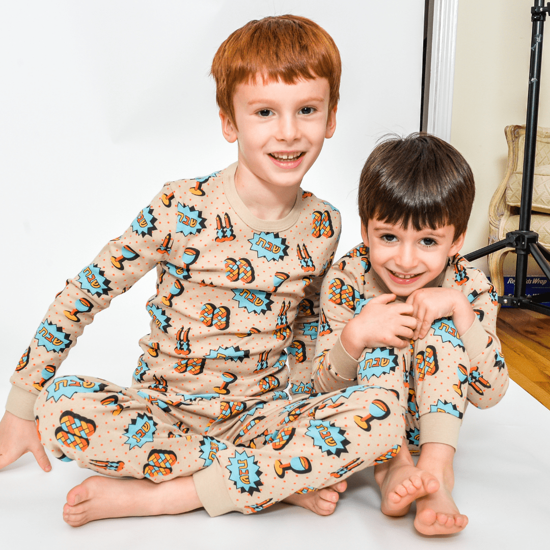 Midrash Manicures - Shabbat Pop Art Pajamas - (Kids Unisex Sizes 2T - 12) - ModernTribe