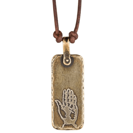 Hamsa Hand Necklace by Marla Studio - Bronze