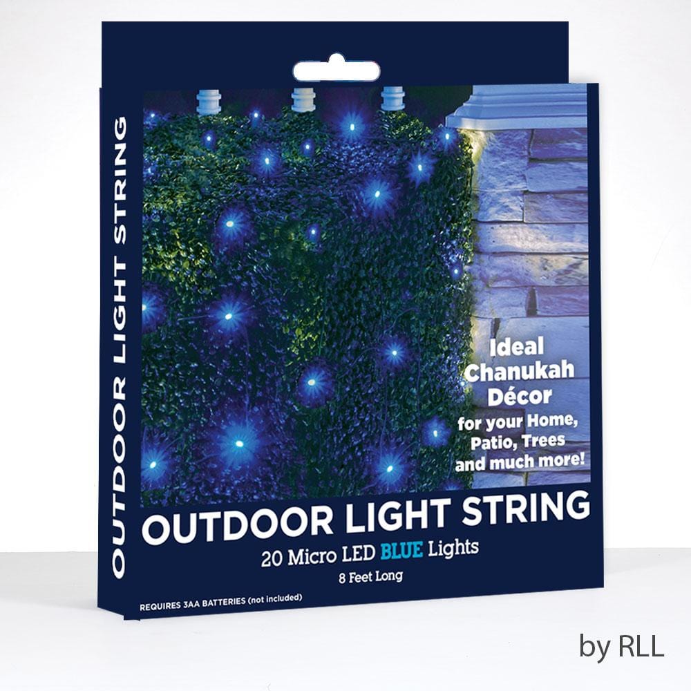 Rite Lite Decorations Outdoor Light String with 20 Micro LED Blue Lights