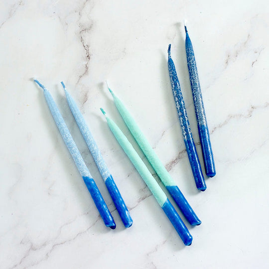 Shades of Blue Premium Hanukkah Candles