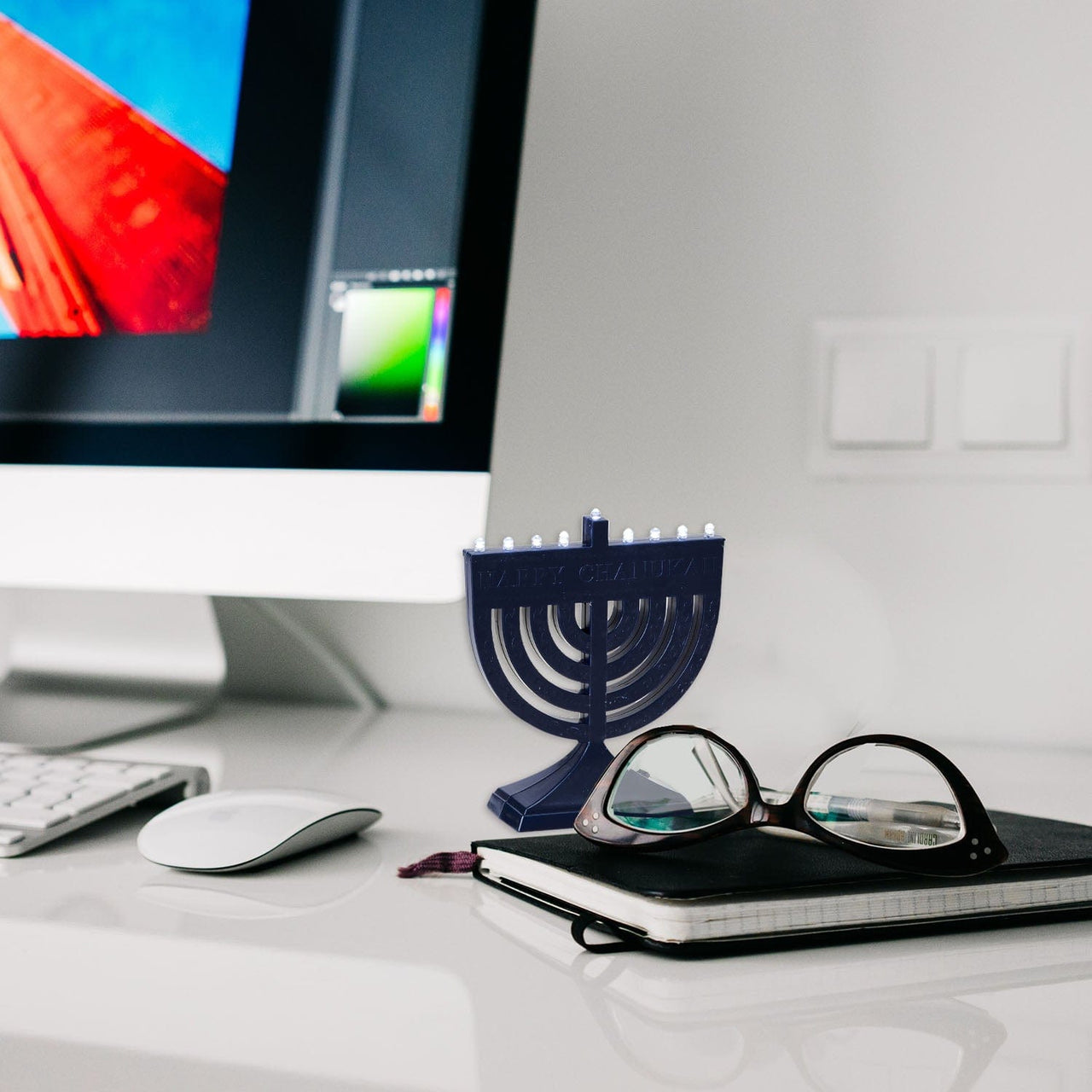 Rite Lite - Mini "Go Menorah"™ - Navy Blue - ModernTribe