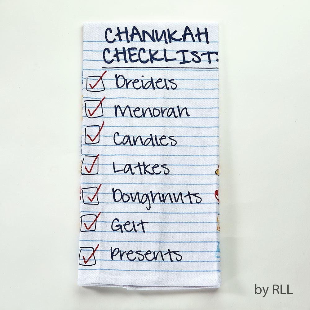 Rite Lite - Chanukah Checklist Tea Towel - ModernTribe