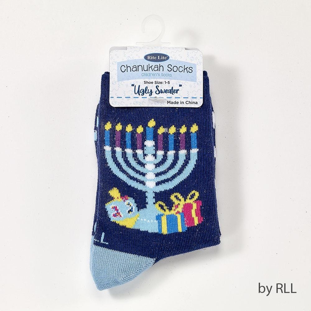 Rite Lite - Hanukkah "Ugly Sweater" Youth Crew Socks - ModernTribe