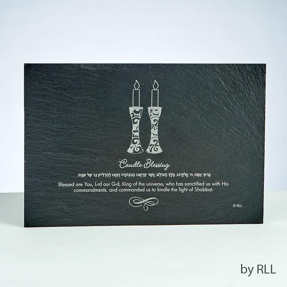Rite Lite Candlesticks Default Slate Candle Blessing Shabbat Candles Drip Tray