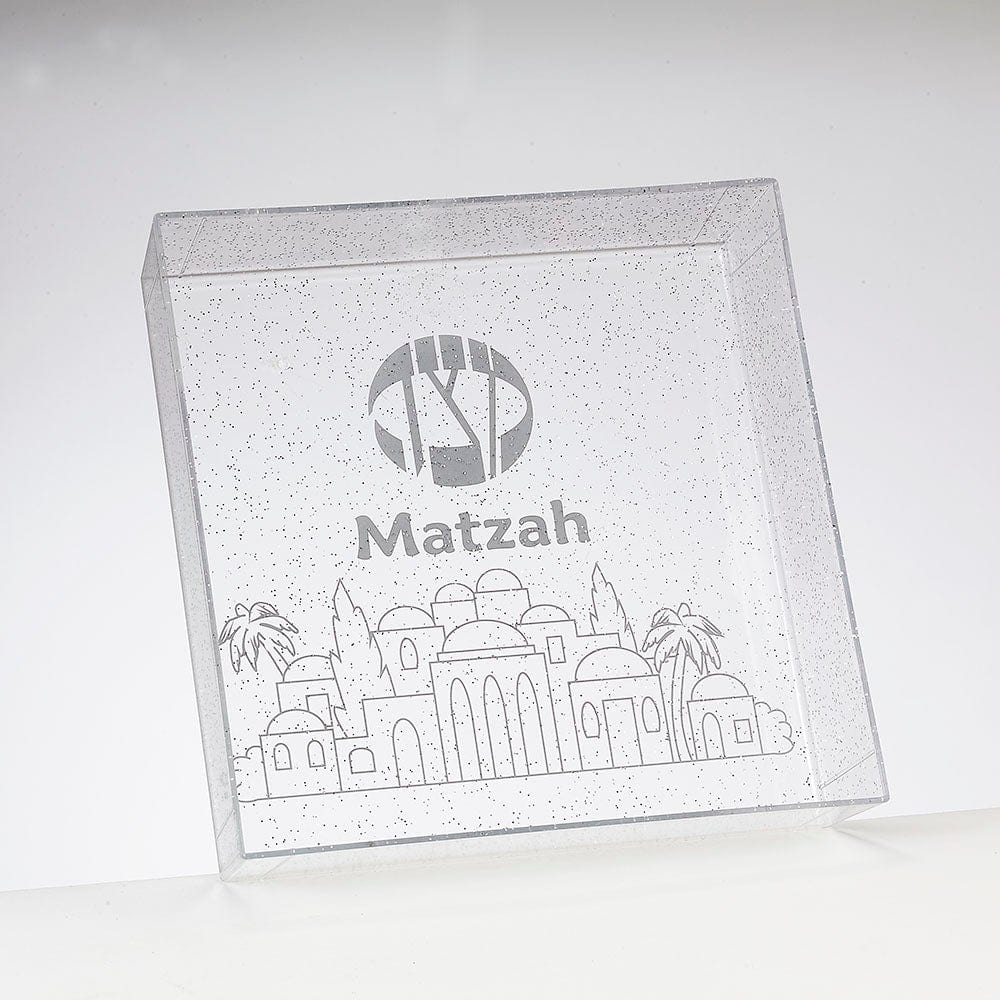 Rite Lite - Glitter Square Acrylic Matzah Tray - ModernTribe