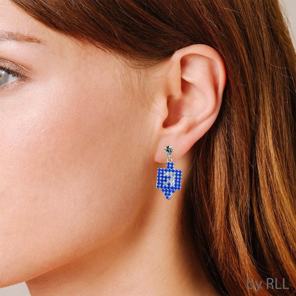 Rite Lite Earrings Sparkly Dreidel Hanukkah Earrings