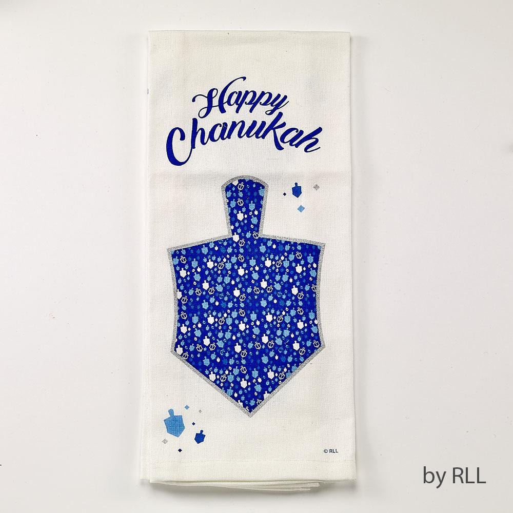 Rite Lite - Happy Chanukah Mosaic Dreidel Tea Towel - ModernTribe