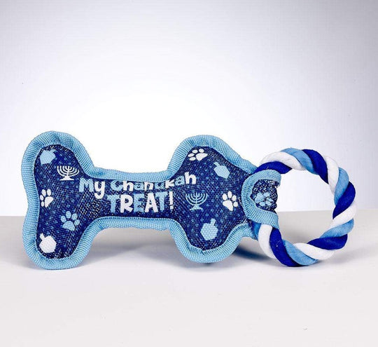 Chewdaica™ Chanukah Bone Squeaky Dog Toy